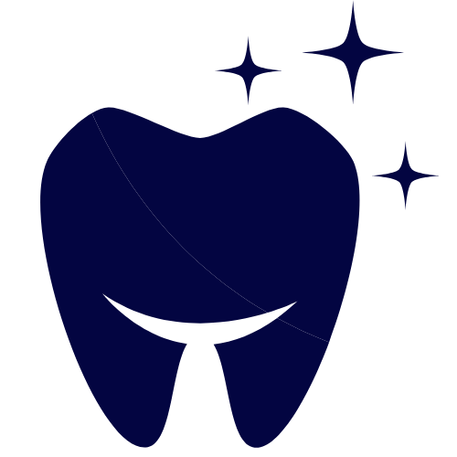 Blue Minimalist Tooth Illustration Dentist Logo